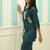 Women's Teal Blue Co-ord Set - Cotton Kurti with Matching Trousers