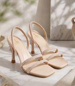cream snow white embellished kitten heels