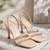 cream snow white embellished kitten heels