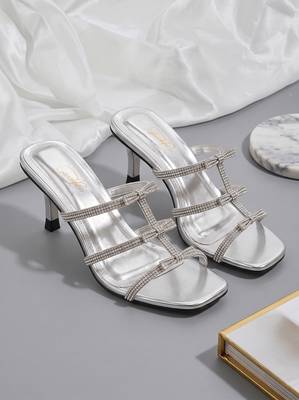 silver rhinestone embellished heels 5