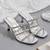 silver rhinestone embellished heels