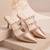 rose gold rock stud embellished heels