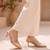 rose gold rock stud embellished heels