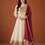 Women's Beautiful Embroidery Work Vichitra Silk Fabric Flared Anarkali Pant and Dupatta Set