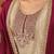 Women's Beautiful Embroidery Work Vichitra Silk Fabric Flared Anarkali Pant and Dupatta Set