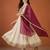 Women's Beautiful Embroidery Work Vichitra Silk Fabric Flared Anarkali Pant and Dupatta Set