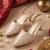 rose gold pearl embellished kitten heels