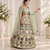 light green color Coding Sequins Work With Cancan net Lehenga Choli set