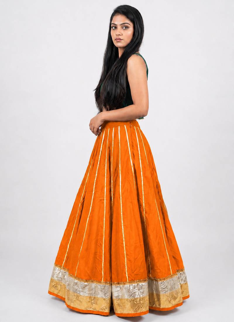  Long Flair Chaniya Skirt for Navratri & Garba  Free Size (upto XL)