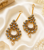 Diya Floral Premium Kundan Earrings