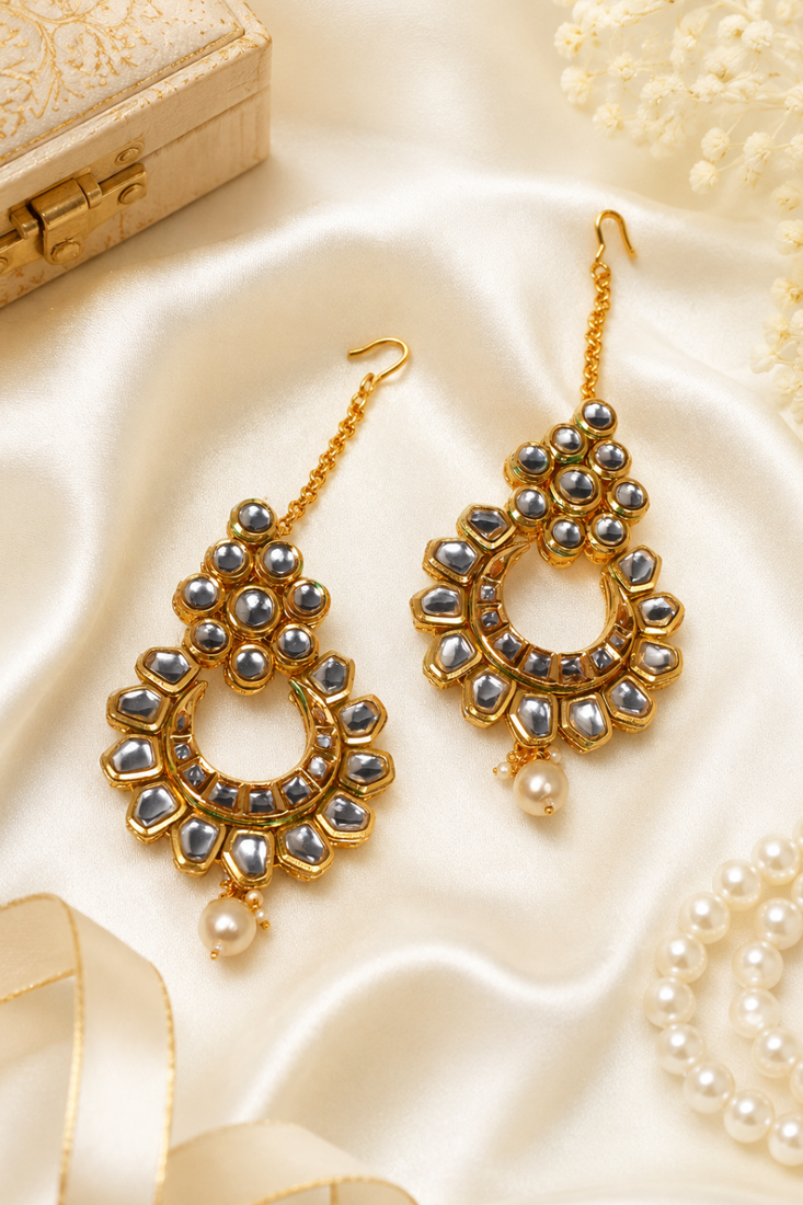 Diya Floral Premium Kundan Earrings