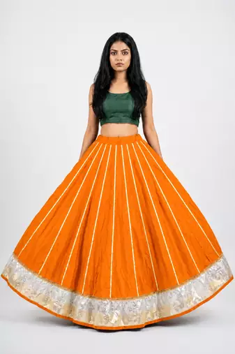  Long Flair Chaniya Skirt for Navratri & Garba  Free Size (upto XL)
