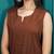 Terracotta Earth Sleeveless Chocolate Co-Ord Set