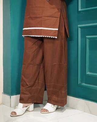 Terracotta Earth Sleeveless Chocolate Co-Ord Set 4