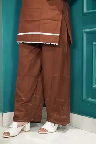 Terracotta Earth Sleeveless Chocolate Co-Ord Set