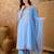 Women's Gorgeous Embroidery Viscose Silk Fabric Straight Kurta Pant and Dupatta Set