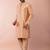 beige dupion kurta pyjama set for men with printed design