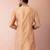 beige dupion kurta pyjama set for men with printed design
