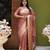 Onion pink  soft banarasi silk blend  saree with self weaving design zari weaving pallu and blouse
