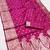 Pink soft banarasi silk blend  saree with self weaving design zari weaving pallu and blouse