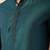 green dupion kurta pyjama set for men with printed design