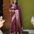 Wine soft banarasi silk blend  saree with self weaving design zari weaving pallu and blouse
