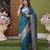Sea green  soft banarasi silk blend  saree with self weaving design zari weaving pallu and blouse