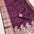 Wine soft banarasi silk blend  saree with self weaving design zari weaving pallu and blouse