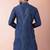navy blue  kurta dhoti  set for men with embroidered work