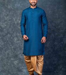 cream  kurta dhoti  set for men with embroidered work