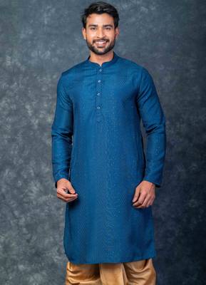 cream  kurta dhoti  set for men with embroidered work 2