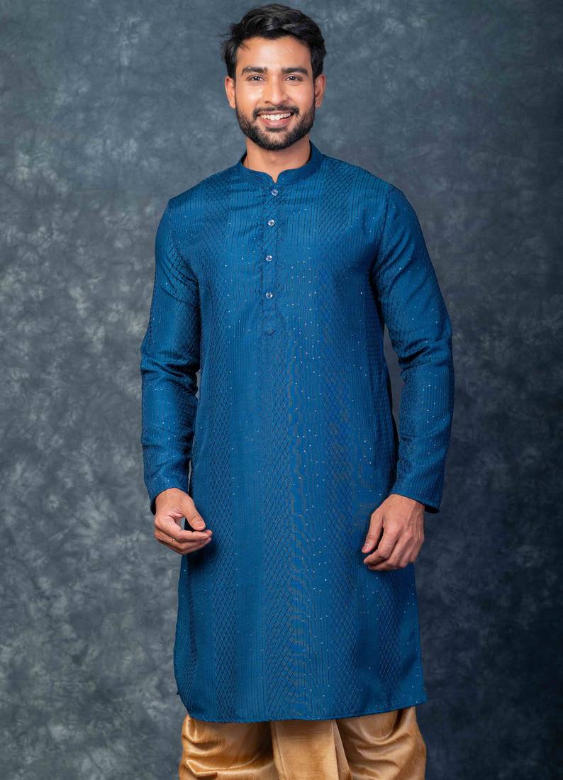 cream  kurta dhoti  set for men with embroidered work