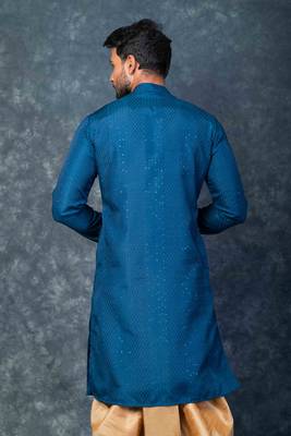cream  kurta dhoti  set for men with embroidered work 4