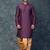 purple kurta dhoti  set for men with embroidered work