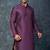purple kurta dhoti  set for men with embroidered work
