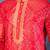 red dupion kurta dhoti  set for men with embroidered work