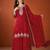 Women's Beautiful Embroidery Work Vichitra Silk Fabric Straight Kurta Sharara and Dupatta Set