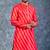 red dupion kurta dhoti  set for men with embroidered work
