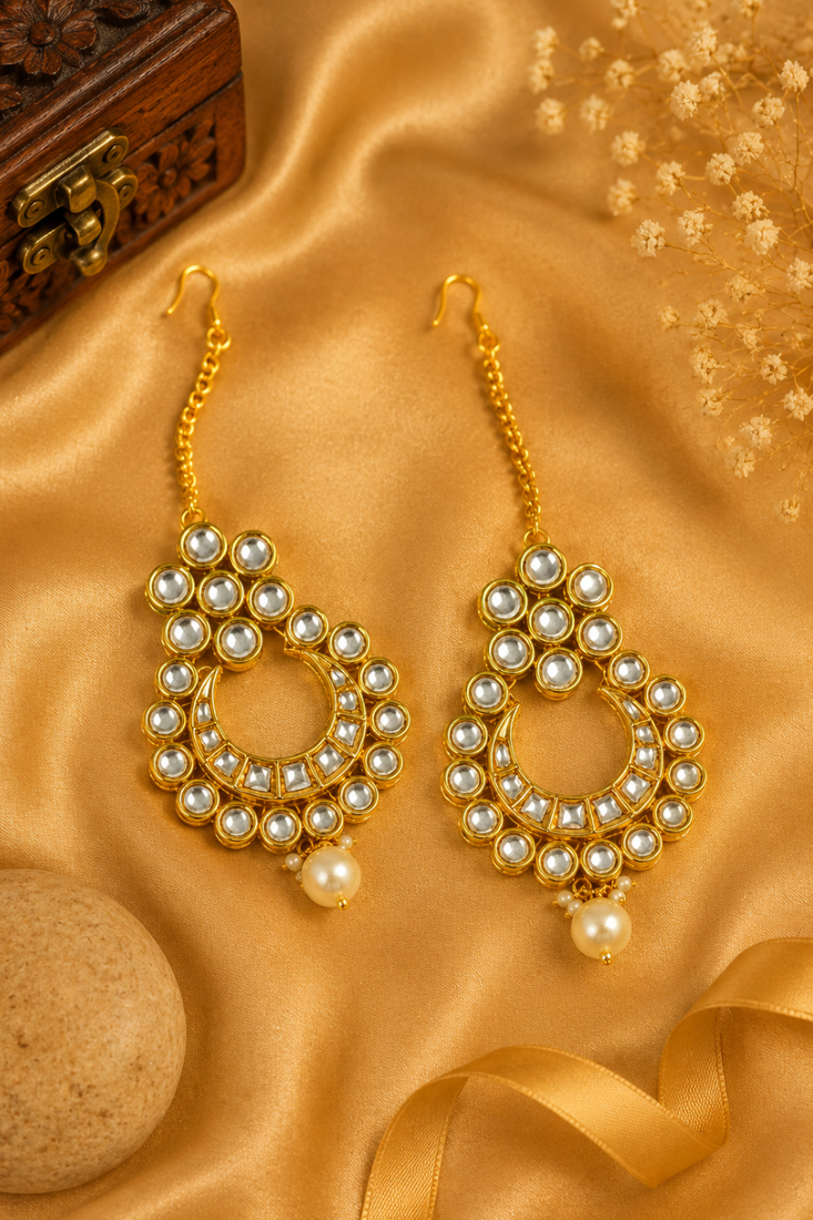 Chandrika Halo Premium Kundan Earrings