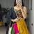 MUSTERD RAYON COTTON EMBROIDERY NAVRATRI CHANIYA CHOLI- full stitched free size