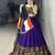 PURPLE RAYON COTTON EMBROIDERY NAVRATRI CHANIYA CHOLI- full stitched free size