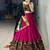 RANI PINK RAYON COTTON EMBROIDERY NAVRATRI CHANIYA CHOLI- full stitched free size