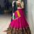 RANI PINK RAYON COTTON EMBROIDERY NAVRATRI CHANIYA CHOLI- full stitched free size