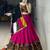 RANI PINK RAYON COTTON EMBROIDERY NAVRATRI CHANIYA CHOLI- full stitched free size