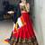 RED RAYON COTTON EMBROIDERY NAVRATRI CHANIYA CHOLI- full stitched free size