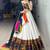 WHITE RAYON COTTON EMBROIDERY NAVRATRI CHANIYA CHOLI- full stitched free size