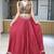 MAROON  RAYON COTTON EMBROIDERY  SEMI STICHED NAVRATRI CHANIYA CHOLI