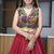 MAROON  RAYON COTTON EMBROIDERY  SEMI STICHED NAVRATRI CHANIYA CHOLI