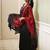 Black Cotton Kurta with Block Print Side Panels & Wide-Leg Palazzo Set