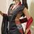 Black Cotton Kurta with Block Print Side Panels & Wide-Leg Palazzo Set